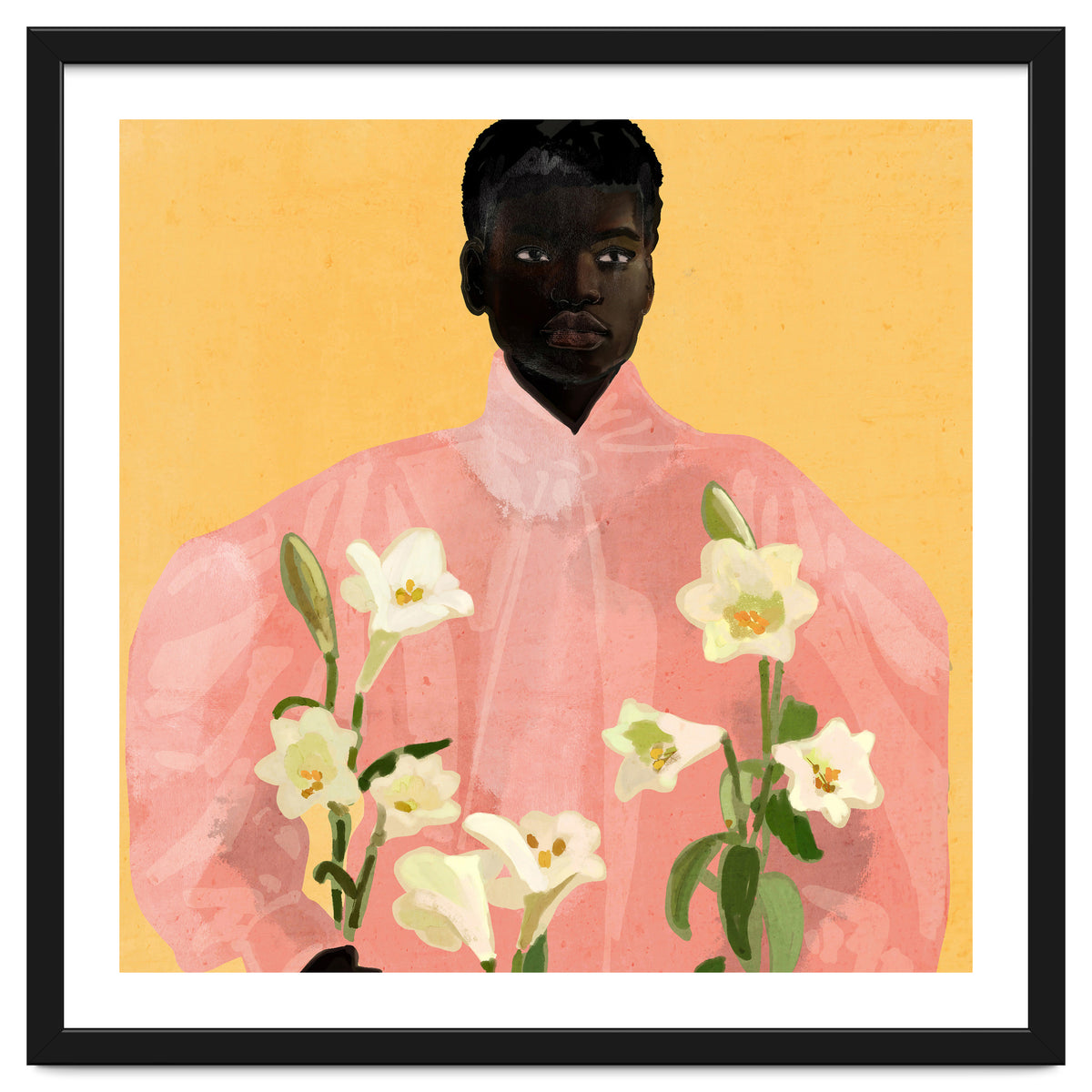 Girl Holding Flowers 2