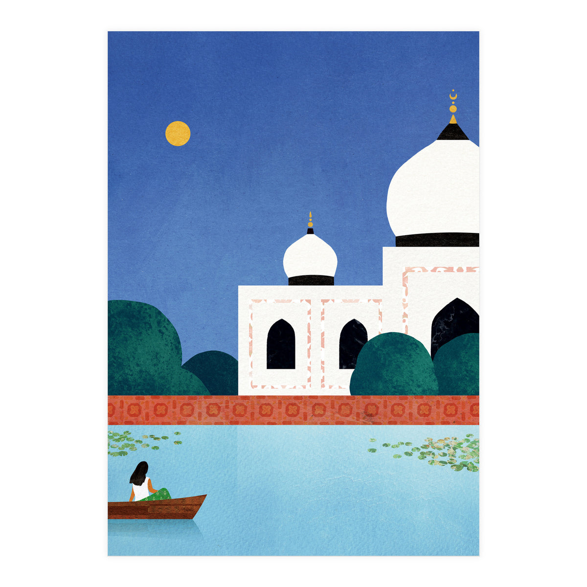 Taj Mahal Boat Ride (Print Only)