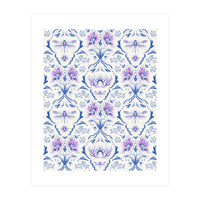 Bohemian Garden Blue Pattern (Print Only)