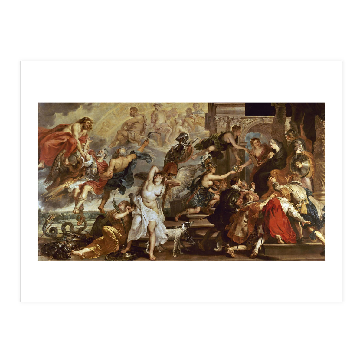 Apotheosis of Henry IV of France (and Henry III of NAvarra from 1562 to 1610) and Regency of Mari... (Print Only)