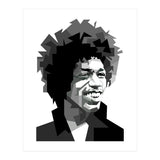 Jimi Hendrix Rock And Blues Music Black White (Print Only) thumbnail