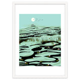 Dreamy Lake, Pastel Nature Botanical Jungle Landscape, Travel Pond Forest Plants Bohemian, Eclectic Scenic thumbnail