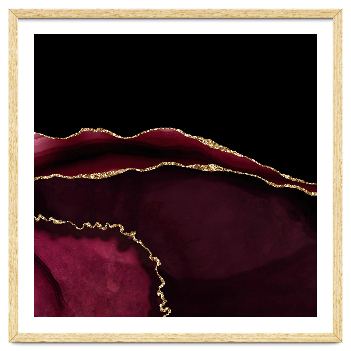 Burgundy & Gold Agate Texture 05