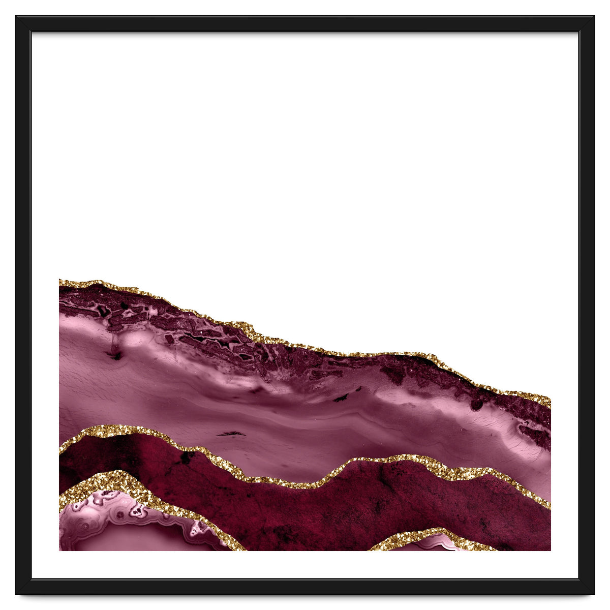 Burgundy & Gold Agate Texture 24
