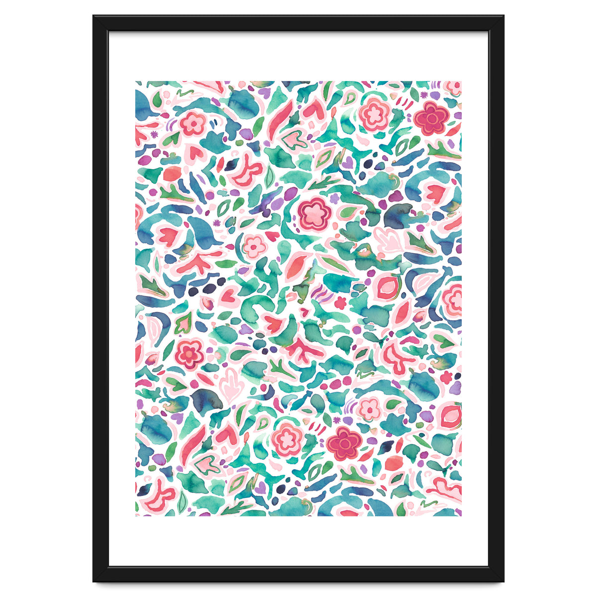 Primitive Flowers Green Coral