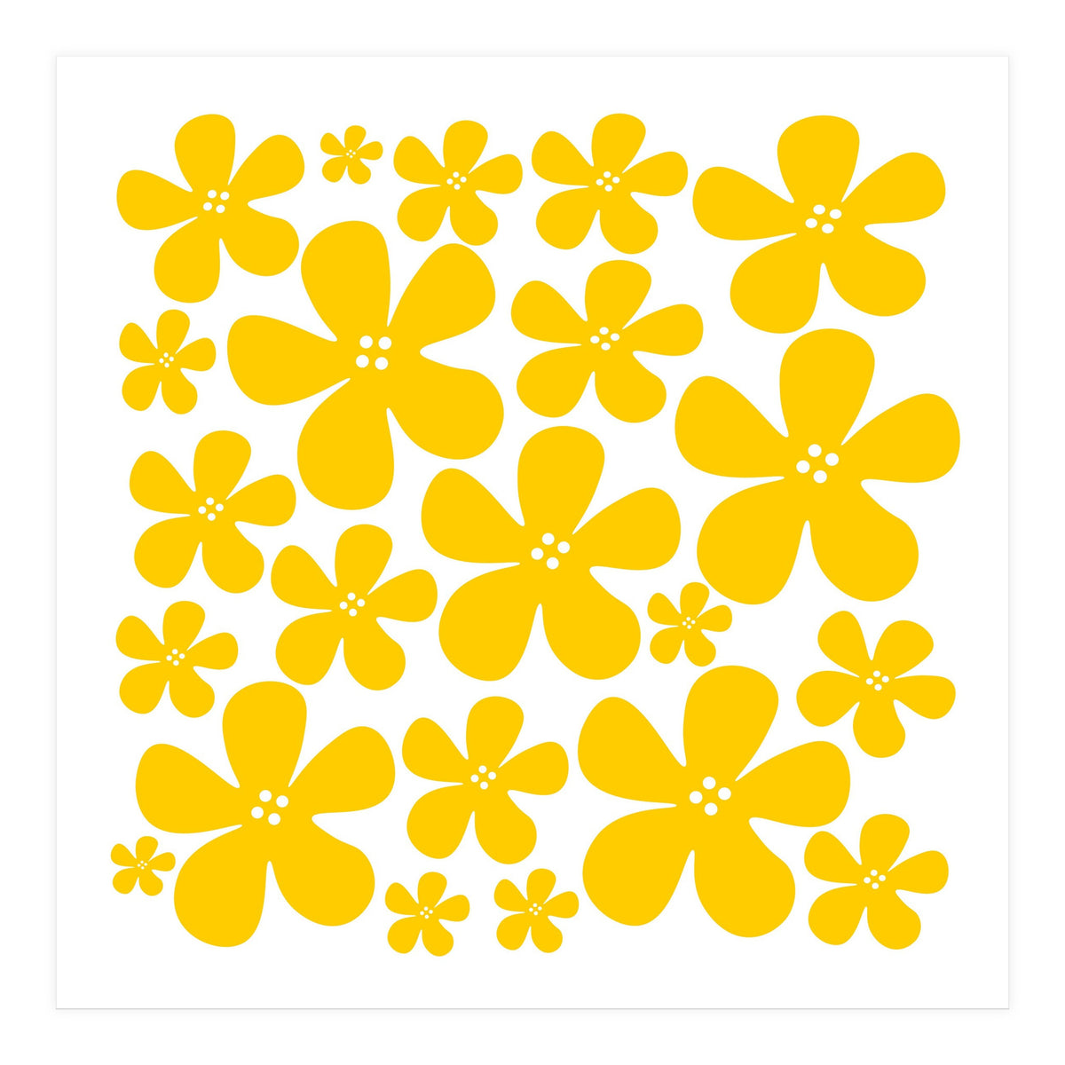 Yellow Flowers Pattern (Print Only)