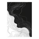 Abstract Black And White Wavy Lines Flowing  (Print Only) thumbnail