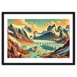 Vintage Argentina, Patagonia Glaciers Poster thumbnail