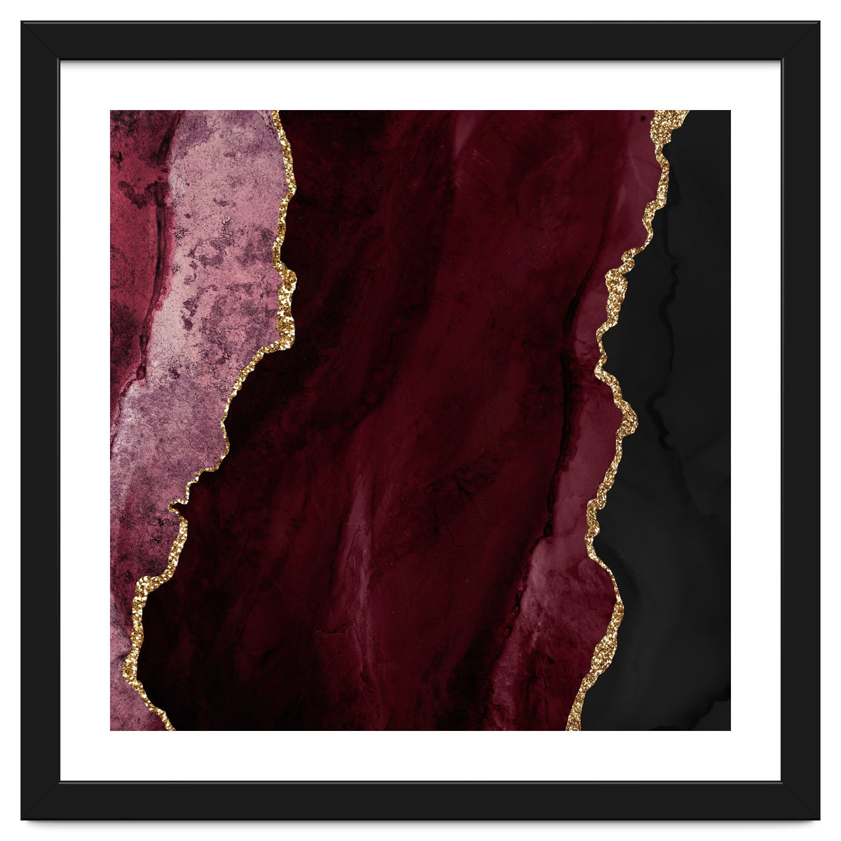 Burgundy & Gold Agate Texture 01