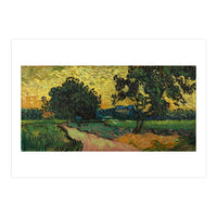 Landscape at Twilight. Date: June 1890, Auvers-sur-Oise. Dimensions: 50.2 cm x 101 cm, 70 cm x 12... (Print Only)