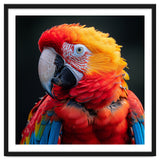 Scarlet Macaw Parrot Portrait Vivid Colors thumbnail