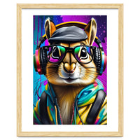 A Chipmunk In Headphones And Glasses