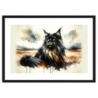 Mystical Black Cat In The Wild
