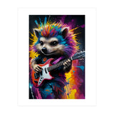 Hedgehog Plays The Guitar, Rock Graffiti (Print Only) thumbnail