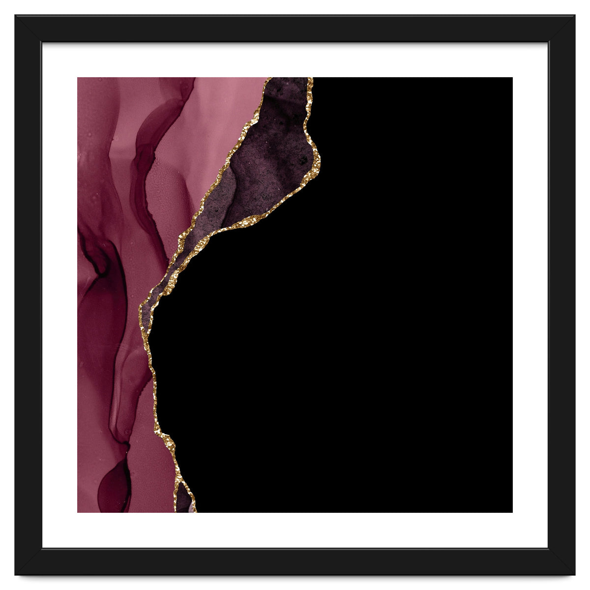 Burgundy & Gold Agate Texture 09