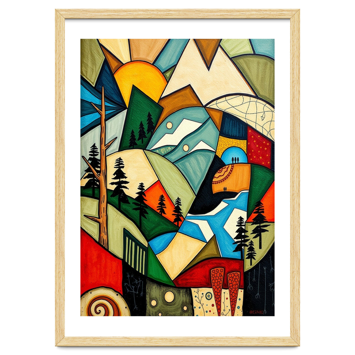 Abstract Nature Tree Mountain