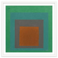 JOSEF ALBERS - HOMAGE TO THE SQUARE GREY BROWN GREEN