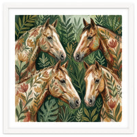 Majestic Floral Horses