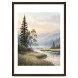 Dreamy Alpine Valley Landscape Painting thumbnail