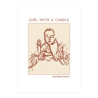 Girl With A Candle – Jean Baptiste Santerre (Print Only)