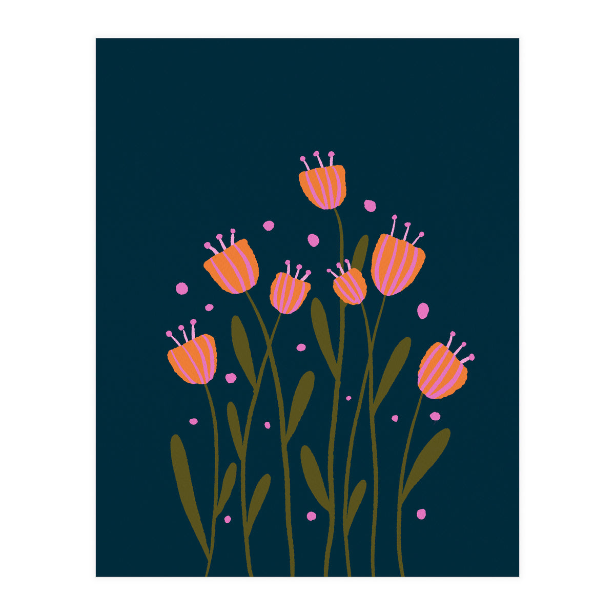 Whimsical Flowers  (Print Only)