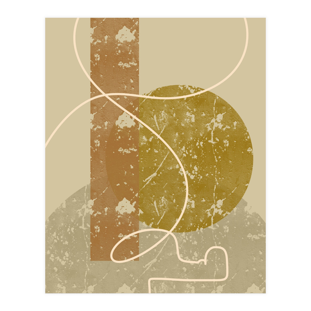 Interaction of Shapes and Lines (Print Only)