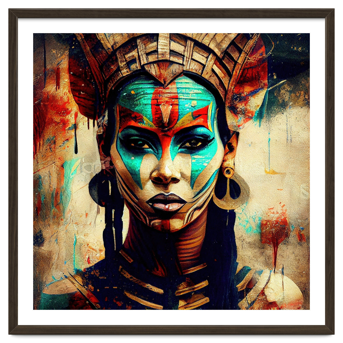 Armored Warrior Woman Portrait