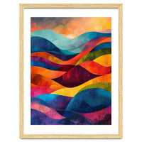 Abstract Rainbow Mountain Landscape