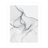 Abstract Black And White Flowing Lines Organic Form (Print Only) thumbnail