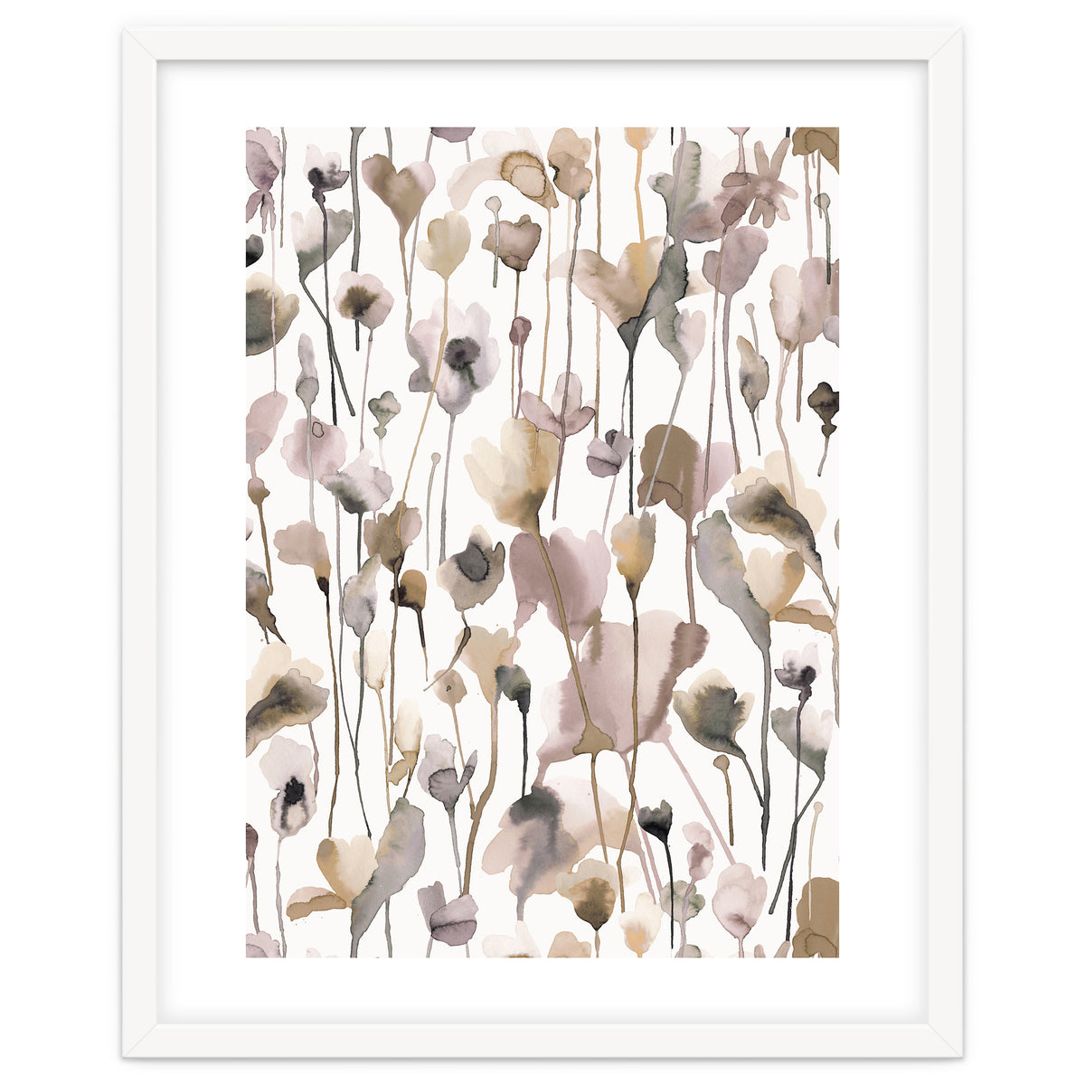 Watercolour Terracotta Wild Flowers