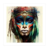 Turquoise Warrior Woman Portrait (Print Only) thumbnail