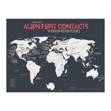 World Map of Alien First Contacts in Movies (Print Only) thumbnail