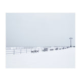 Benches along the pier on snow beach (Print Only) thumbnail