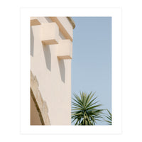 Mediterranean House With Palm (Print Only)