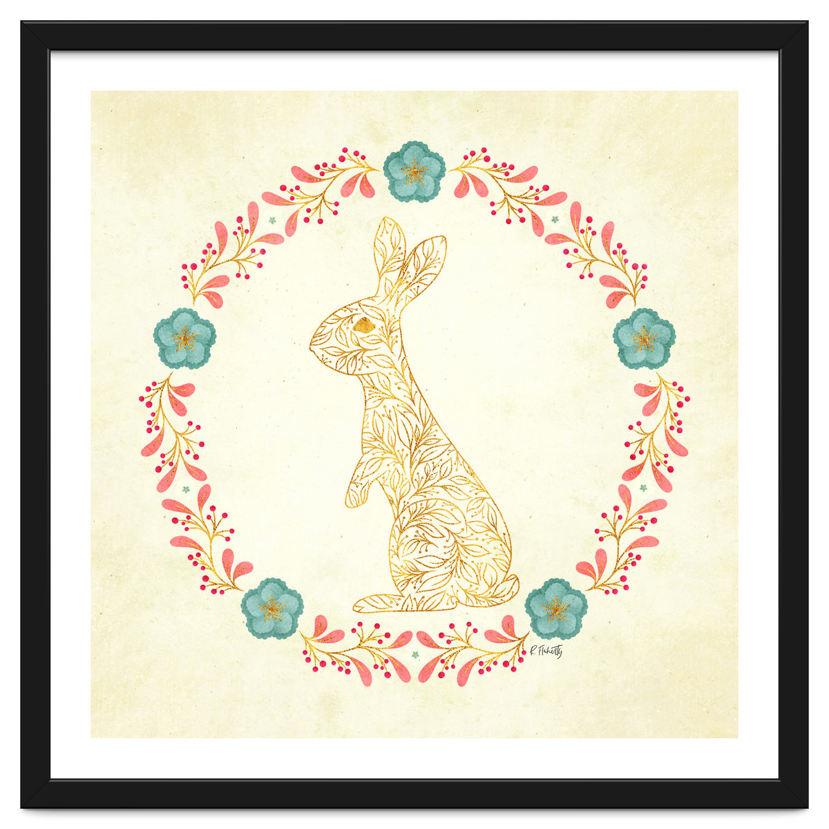 Floral Rabbit Wreath