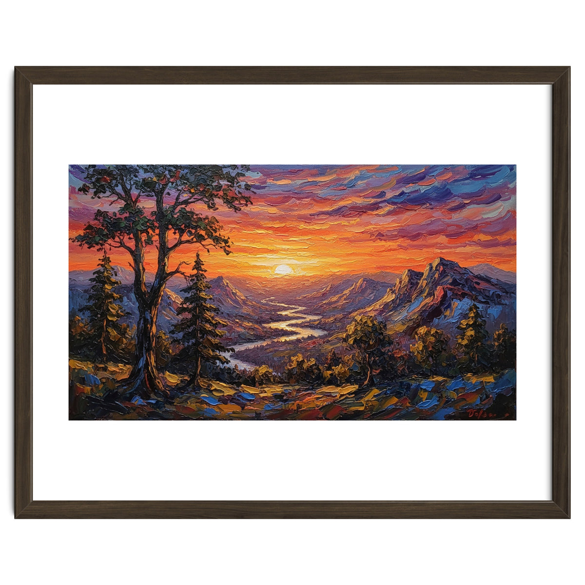 Sunset Over the Valley Peaks