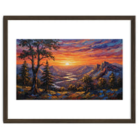 Sunset Over the Valley Peaks