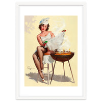 Hot Pinup Barbecue Girl