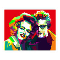 Marilyn Monroe And James Dean Pop Art WPAP (Print Only)