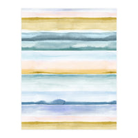 Relaxing Calm Stripes Blue Yellow (Print Only)