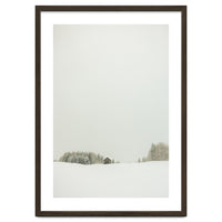 Minimalistic snow landscape