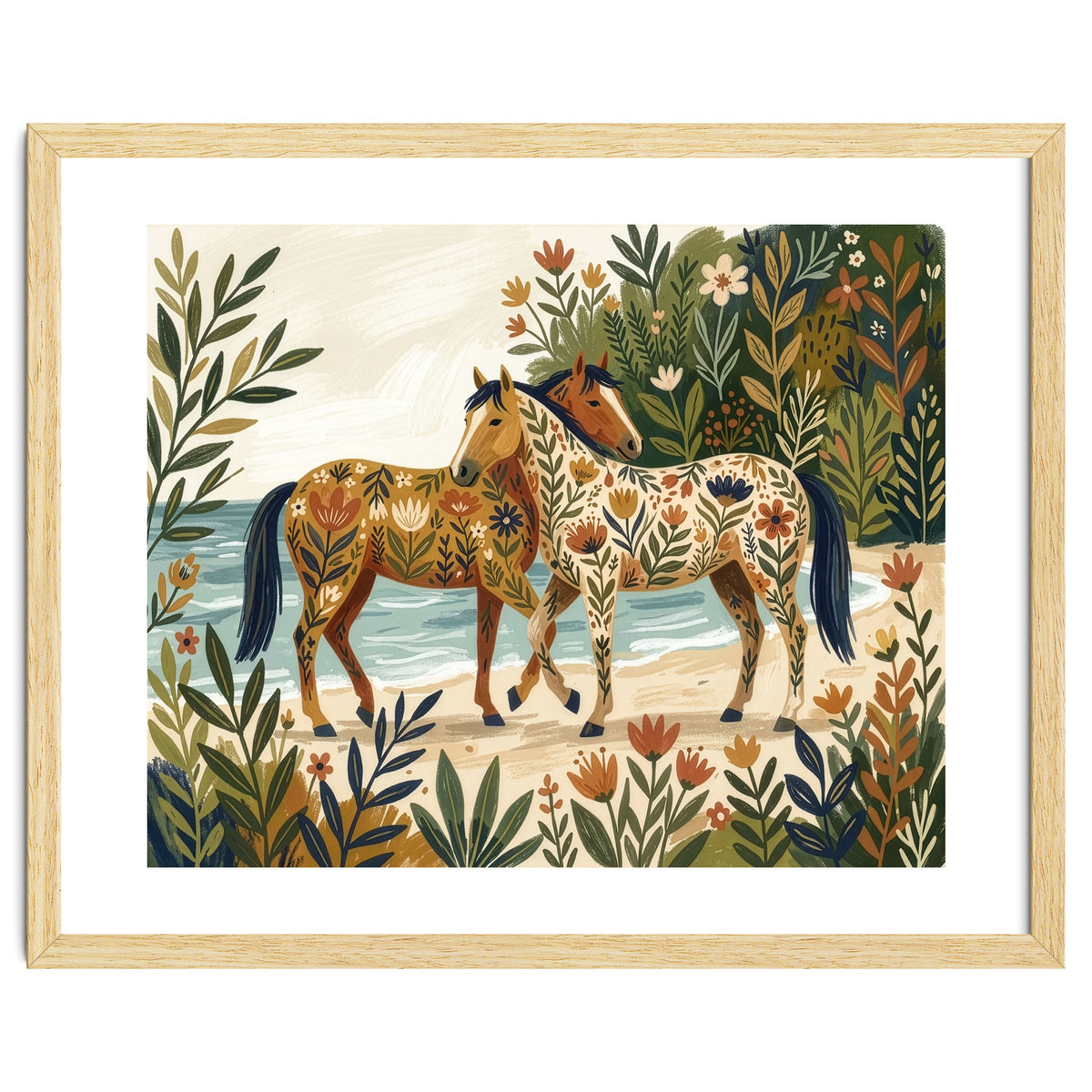 Horses In Blooming Paradise