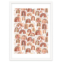 Cute Watercolor Rainbows Terracota