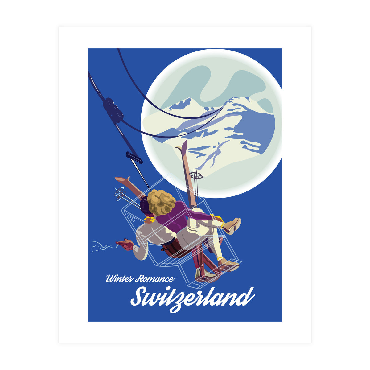 Winter Romance In Switzerland (Print Only)