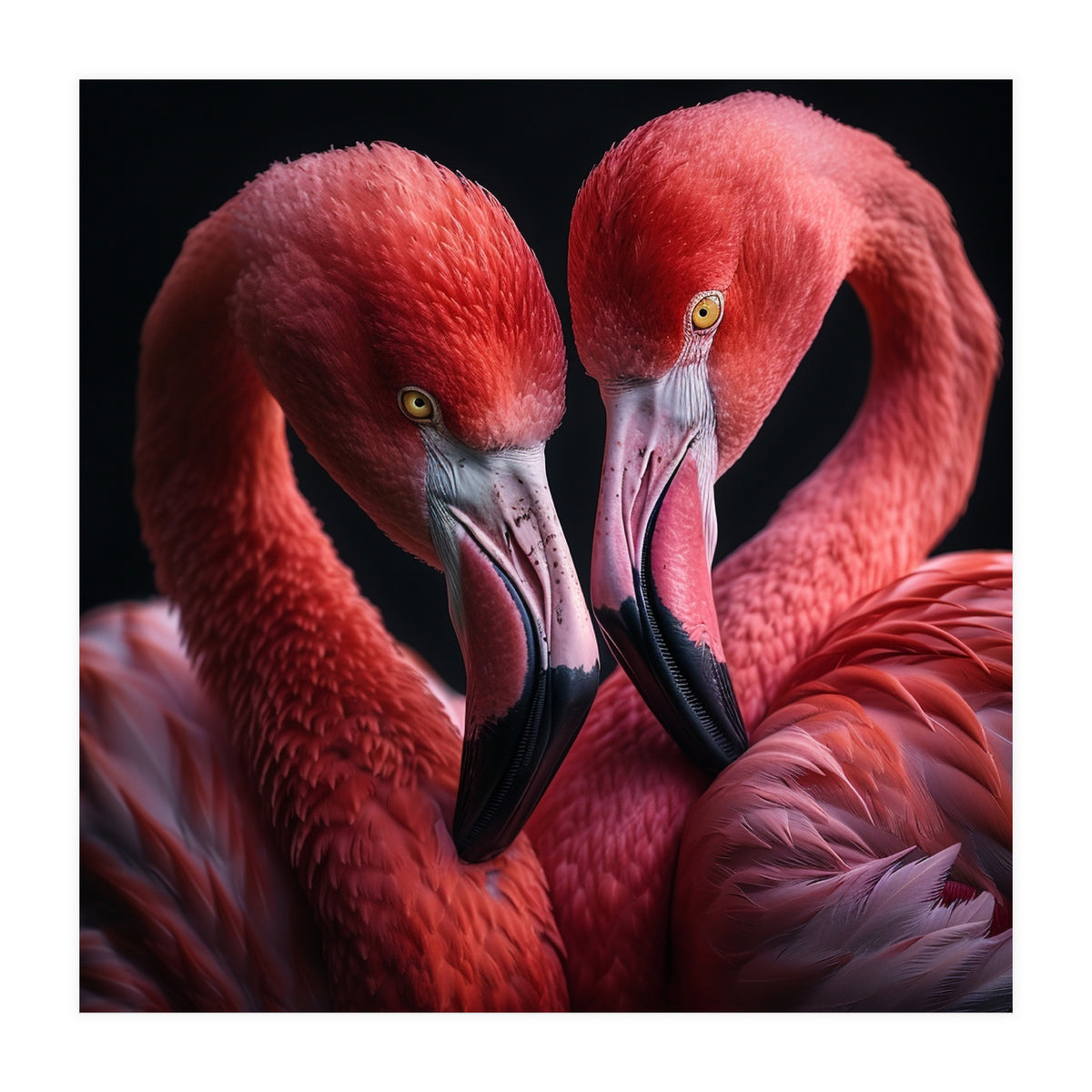 Two Flamingos Together (Print Only)