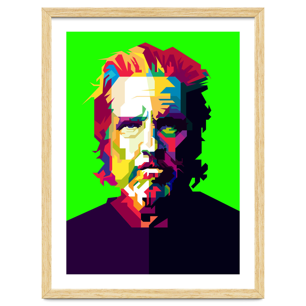 Jeff Bridges Hollywood Actor Pop Art WPAP