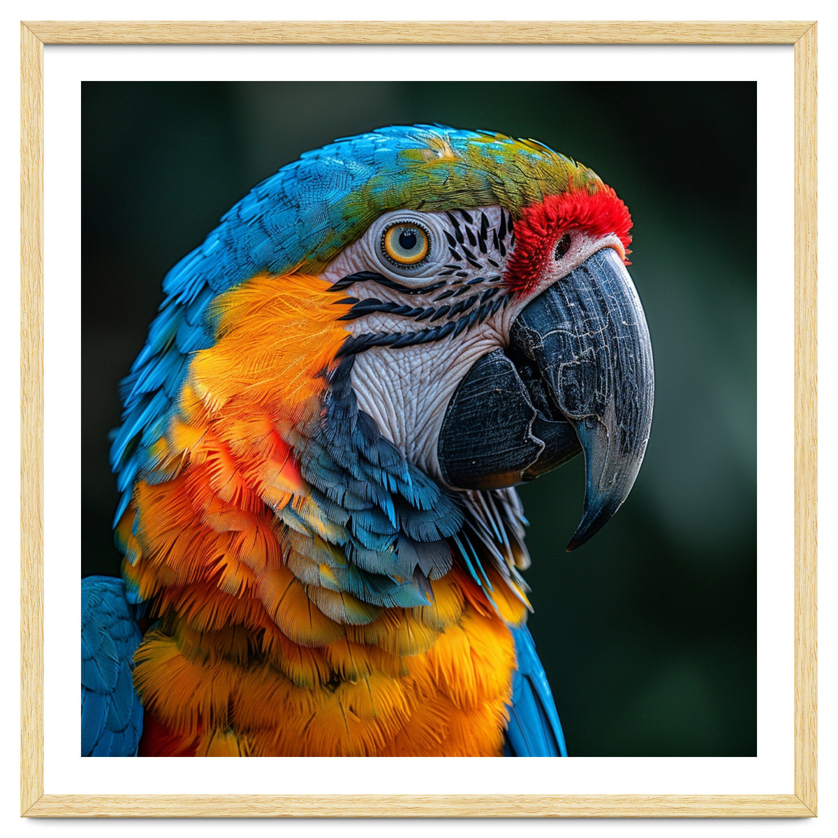 Close Up Of A Colorful Macaw Parrot