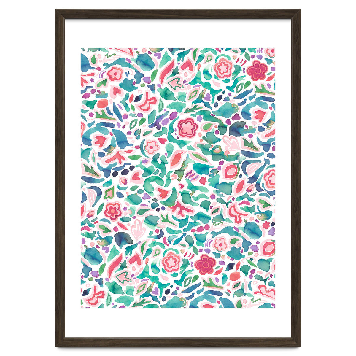 Primitive Flowers Green Coral