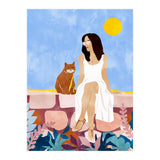 Butterscotch, Cats Pets Cat Mom Watercolor Painting, Pet Parent Animals Quirky Bohemian (Print Only) thumbnail