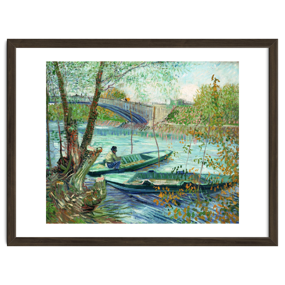 Vincent Van Gogh / 'Fishing in Spring, the Pont de Clichy ', 1887, Oil on canvas, 49 x 58 cm.